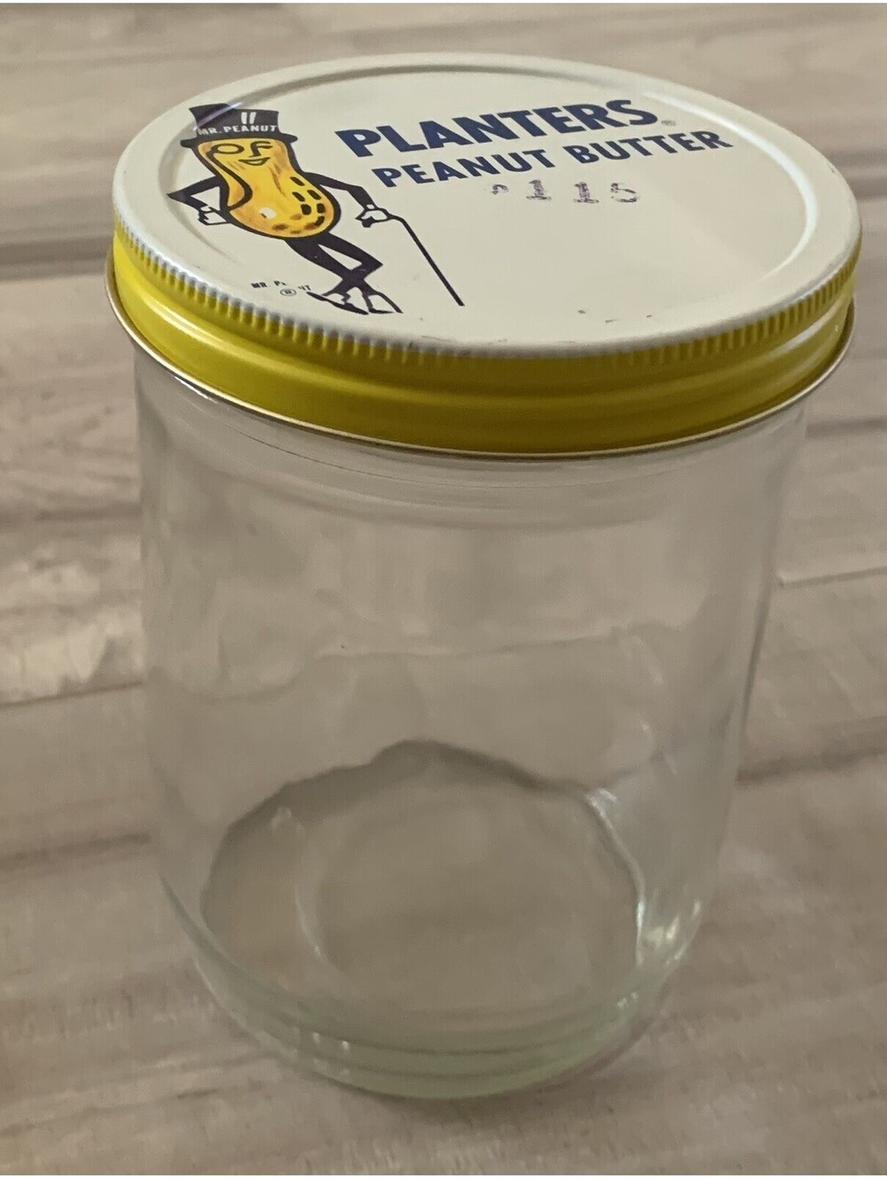 Vintage Planters Peanut Butter Jar Metal Lid